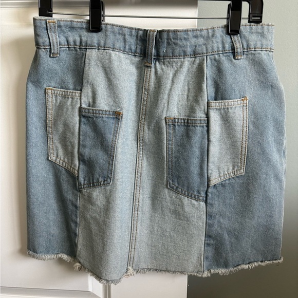 NWT women’s Chelsea & violet color block denim jean mini skirt size 29/w… - Picture 8 of 10